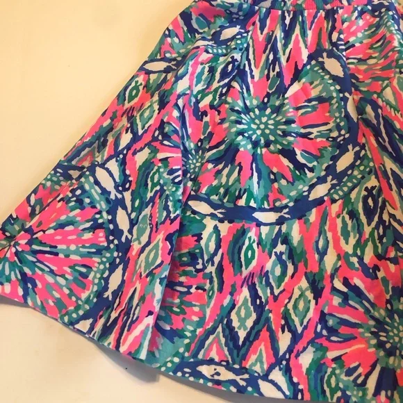 NWT Lilly Pulitzer Carlita Tiki Pink Shake It Up Mini Skort Size XS